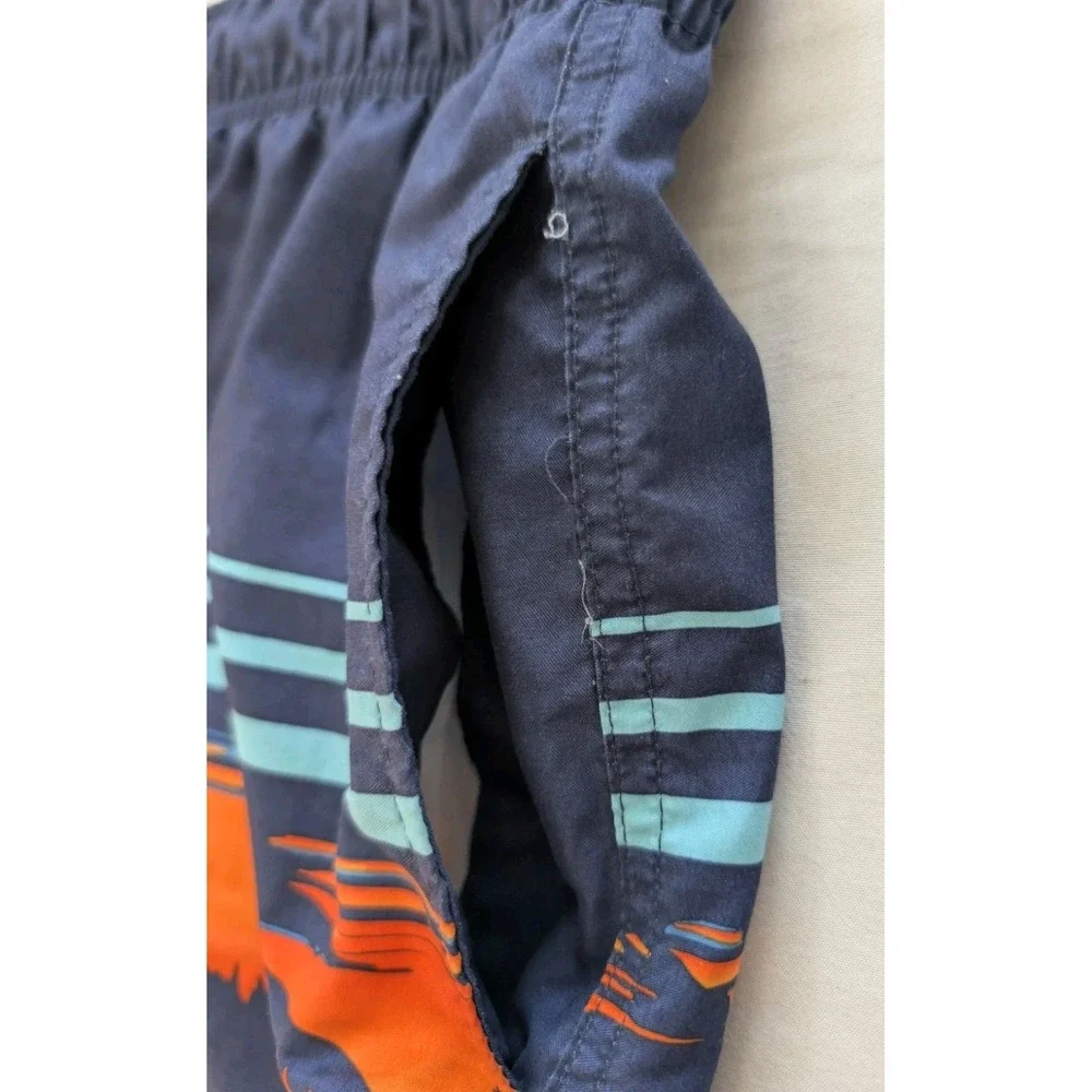 Rokka & Rolla Men's Swim Trunks Size Large Sunset Tropical Palm Tree Board Short